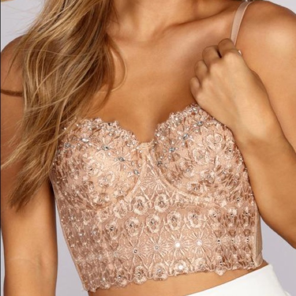 Gold Embellished Bustier
